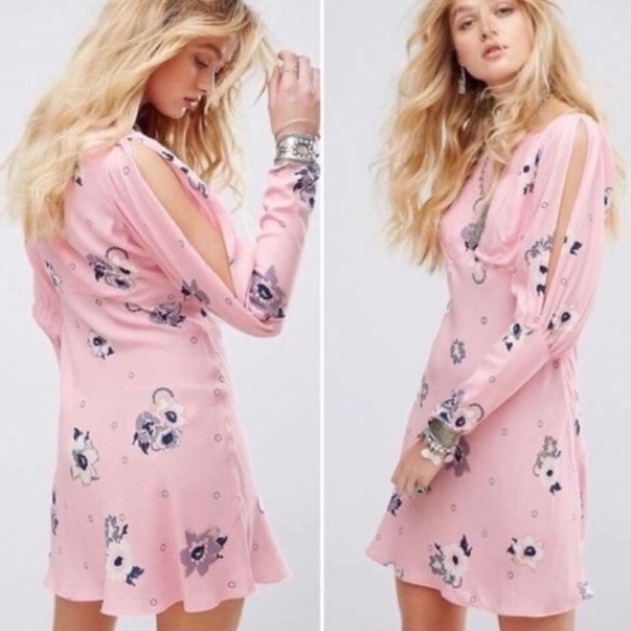 Free People Dresses & Skirts - NWT Free People Sunshadows Mini Dress Pink Combo